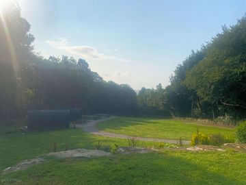 View towards the cabins