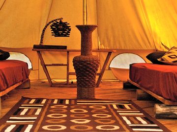 Glamping tent for two