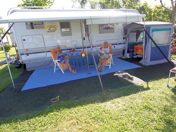 Spacious pitches with room for awnings