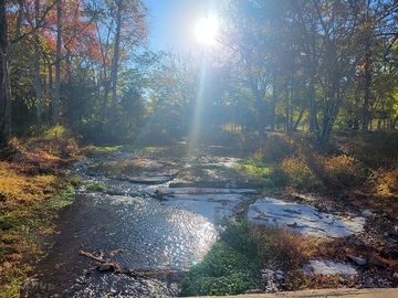 A creek runs through the property