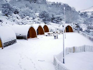 Pods under snow