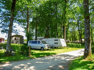 Pitches surrounded by trees