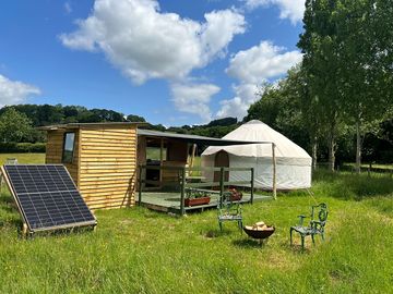 Outside yurt