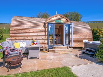 Outside a premium wigwam