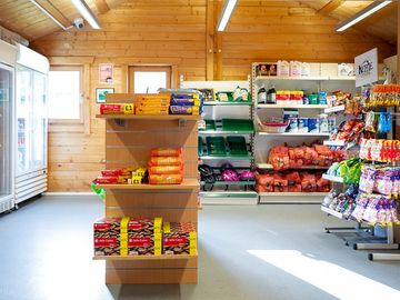 Onsite shop selling fresh and frozen produce