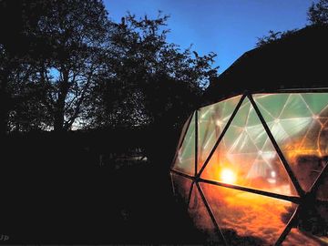 Geodome at night
