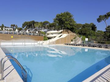 Pool with waterslide