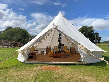 The wonderful well catered bell tent, a real home from home