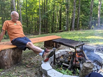 Firepit and benches