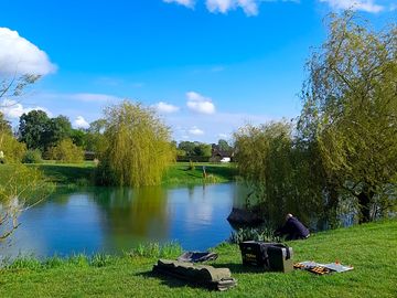View from motorhome pitch right on lake