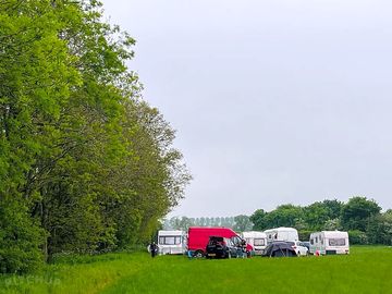 Grass camping field