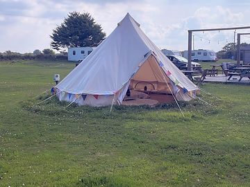 View of bell tent