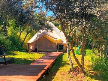 Off-grid glamping luxury