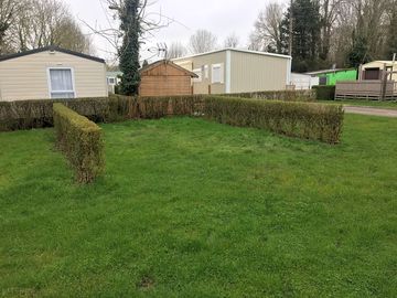 Spacious area for tents and campervans