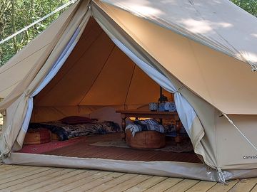 Safari tent interior