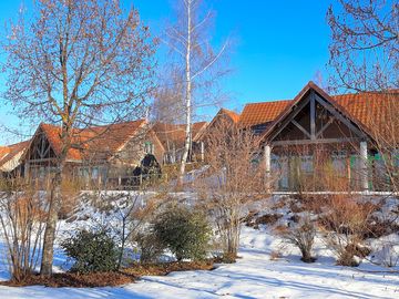 Chalets in winter