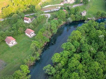 Green riverside setting