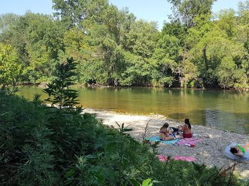 Swimming area near the site