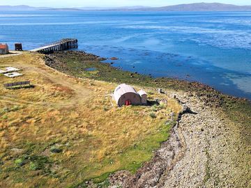 Arial view of the pod and surrounding area