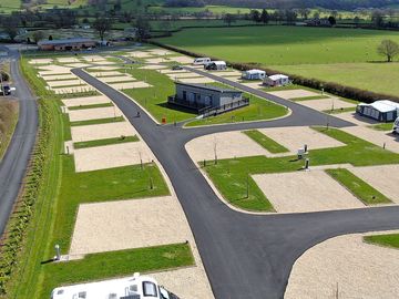Large modern shower and toilet facility at the centre of the touring park