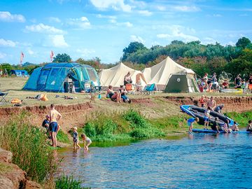 Riverside camping
