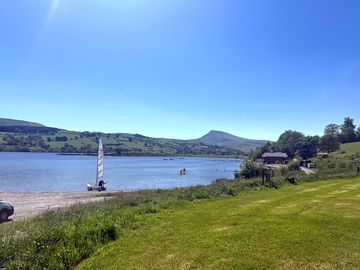 The new premium hardstanding pitches will be located in this area, right next to the lake