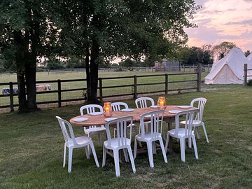 Outdoor dining area