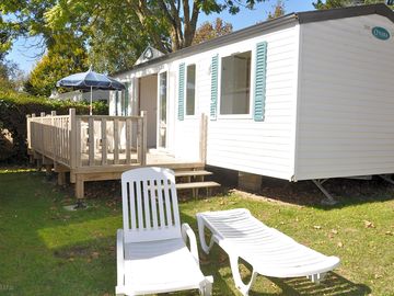 Exterior with decking and loungers