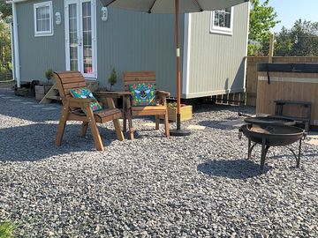 Seating area and fire pit