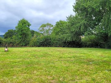 Grass pitches with trees for shelter