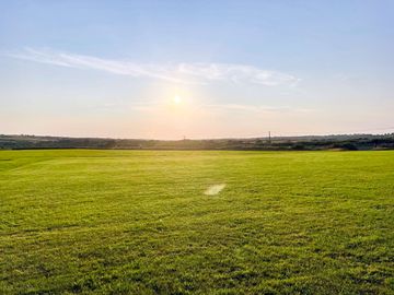 Sunset over the campsite