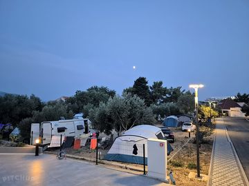 Pitches in the evening