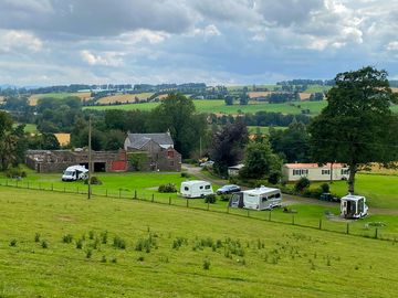Looking down to the pitches