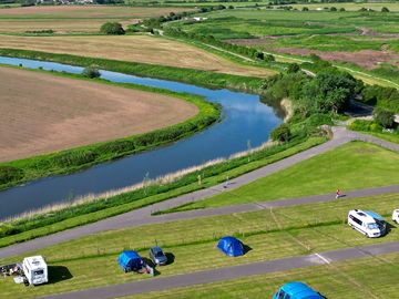 Riverside camping pitches