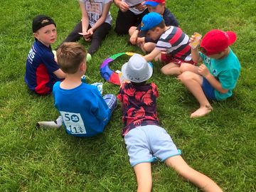 Boys & girls having fun in the sunshine