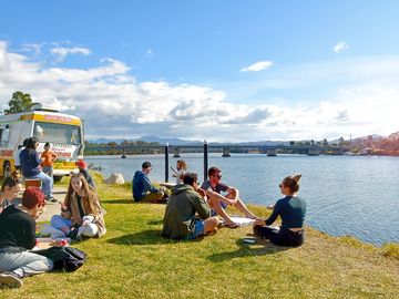 Local markets by the river in moruya
