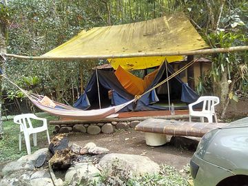 Pitches with a hammock