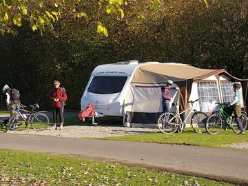 Setting out for a family cycle ride