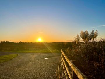 Sunset at the site