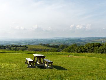 Picnic bench and views