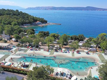 Infinity swimming pool and sun deck