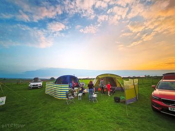 The freedom to chose your pitch, making camping with friends more enjoyable