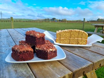 Freshly baked treat from the on-site café