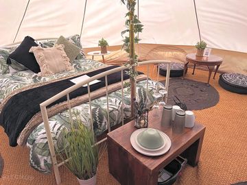 Sage tent interior view