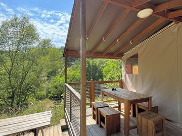 Exterior of the safari tent