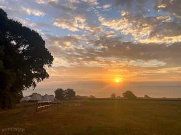 Sunrise at little oak meadow.