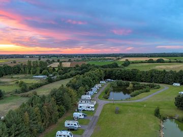 Impressive sunsets above the site