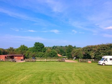 Clear skies over the field