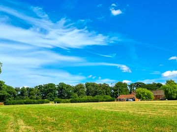 View of the farmyard from the campsite