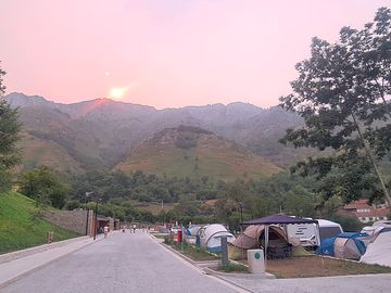 Atardecer desde el camping